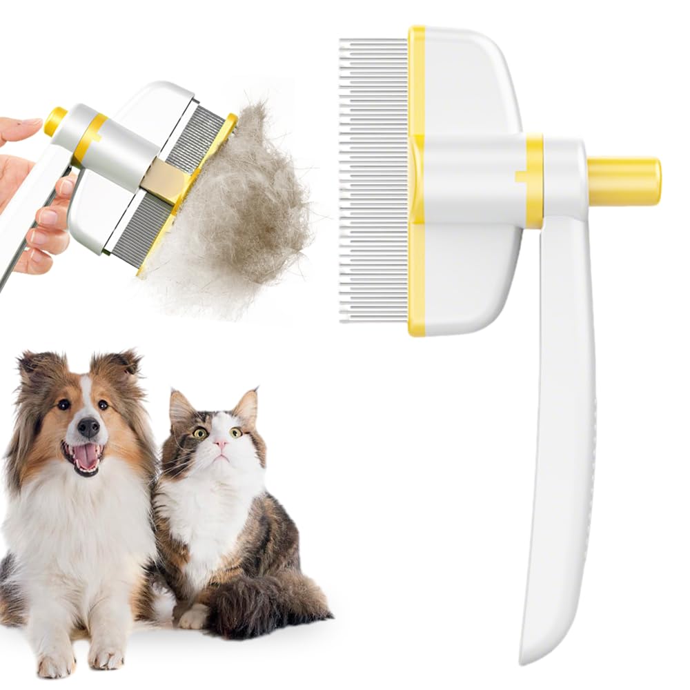 Qpets® Pet Hair Removal Comb Flea Comb Cat Dog Brush Qpets® Pet Hair Removal Comb Flea Comb Cat Dog Brush
